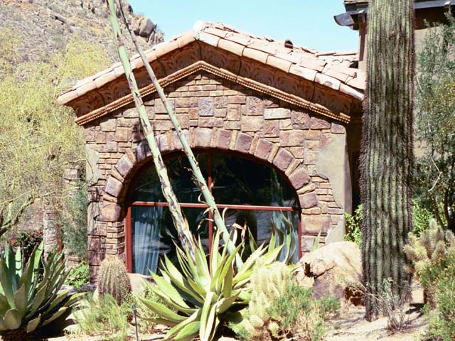 Field stone accent wall installed as an interior feature wall